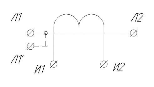 Электрическая схема трансформатора тока ТШП М-0,66 УЗ